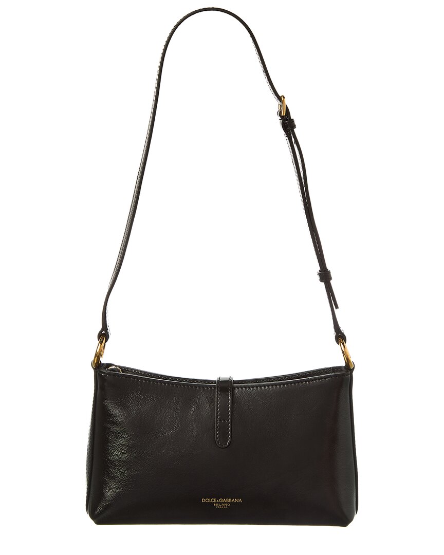 Dolce & Gabbana | Womens | Lock Leather Shoulder Bag | Black