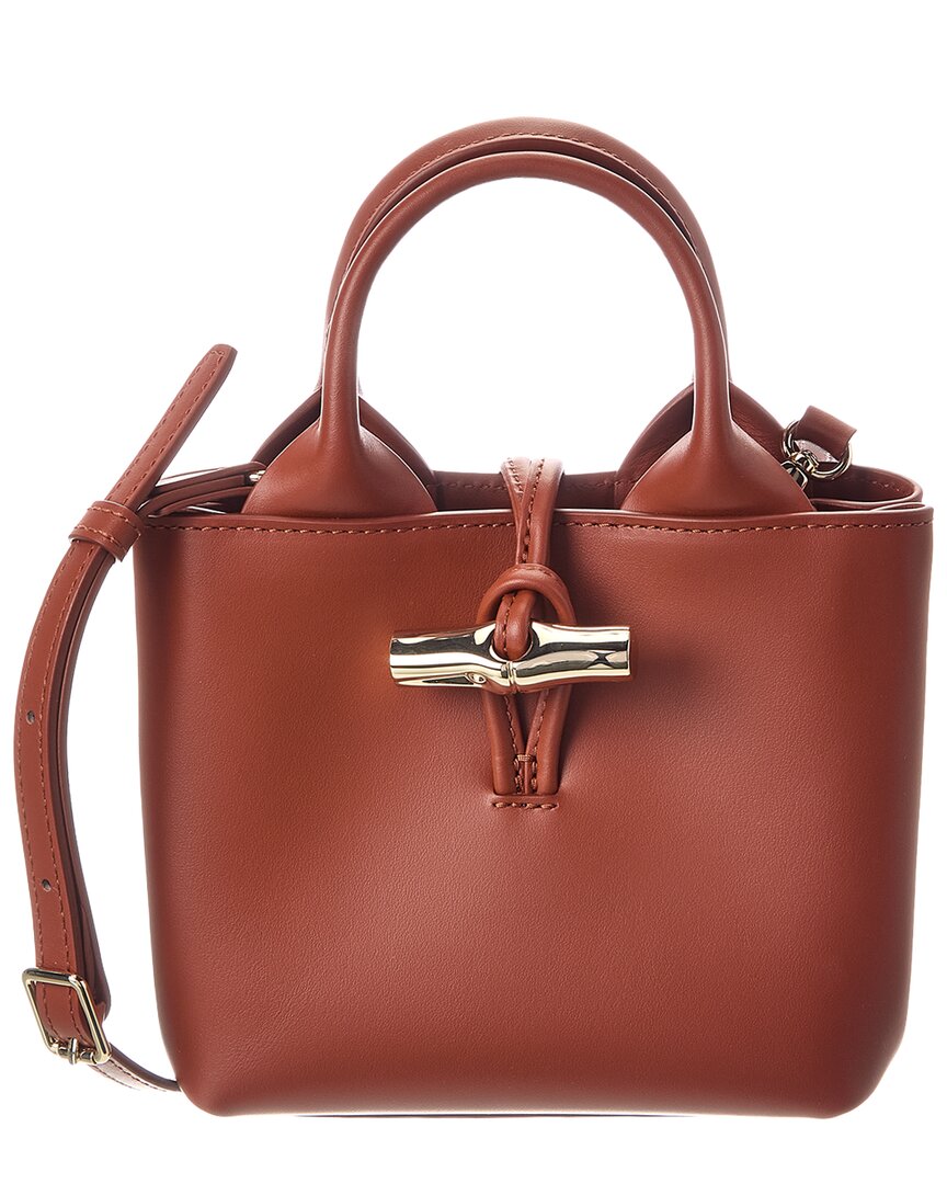 Longchamp | Womens | Le Roseau XS Leather Handbag | Brown