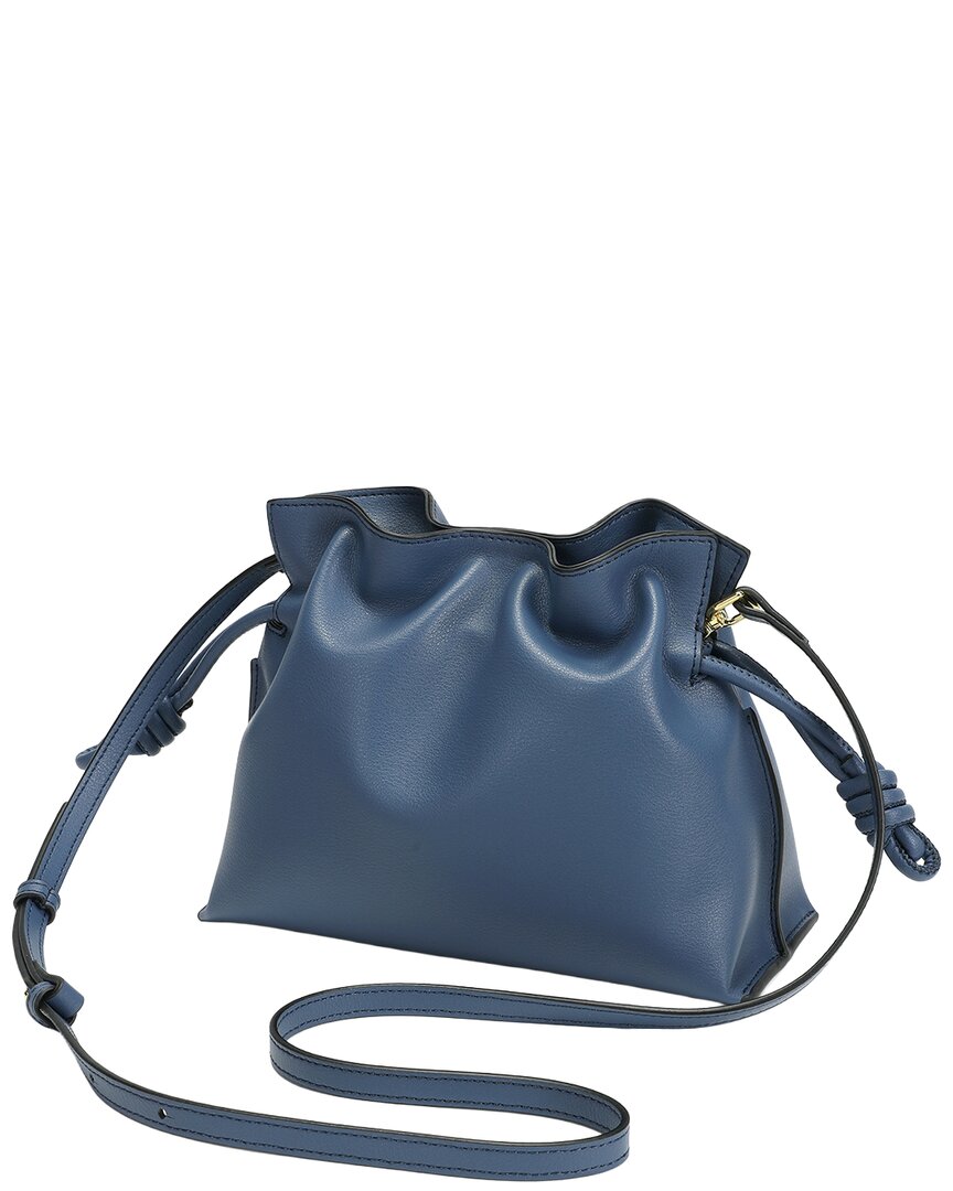 Tiffany & Fred Paris | Unisex | Soft Leather Bucket Bag | Navy