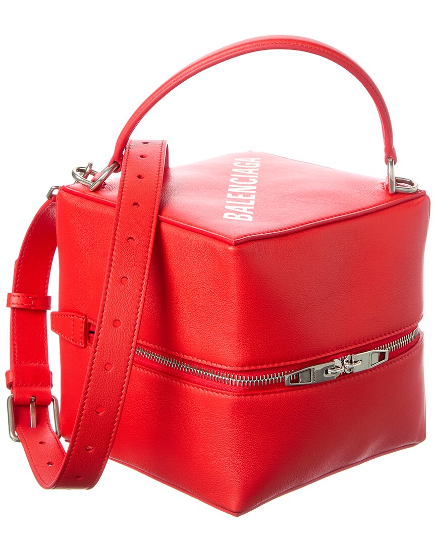Balenciaga | Womens | Dolly Leather Shoulder Bag | Red