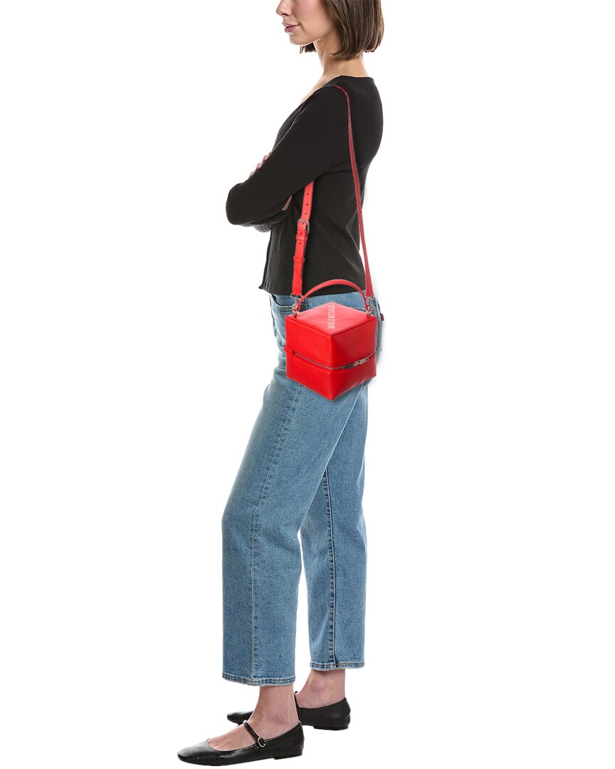 Balenciaga | Womens | Dolly Leather Shoulder Bag | Red