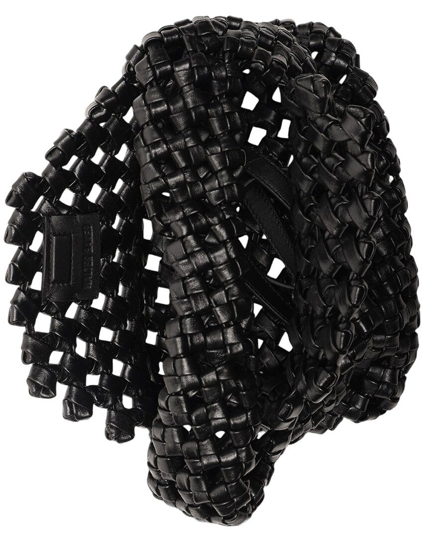 Walter Baker | Womens | Mackenzie Woven Knot Leather Hobo Bag | Black