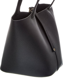 Tiffany & Fred Paris | Womens | Pebbled Leather Bucket Tote | Black