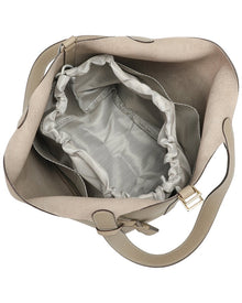 Tiffany & Fred Paris | Womens | Pebbled Leather Bucket Tote | Grey