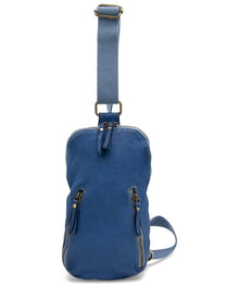 Bolsa Nova | Unisex | Logan Leather Sling Bag | Denim Blue