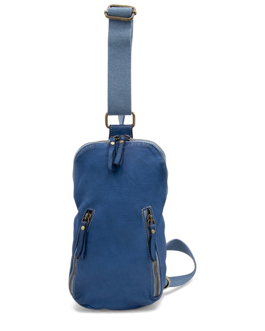 Bolsa Nova | Unisex | Logan Leather Sling Bag | Denim Blue