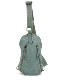 Bolsa Nova | Unisex | Logan Leather Sling Bag | Pistachio