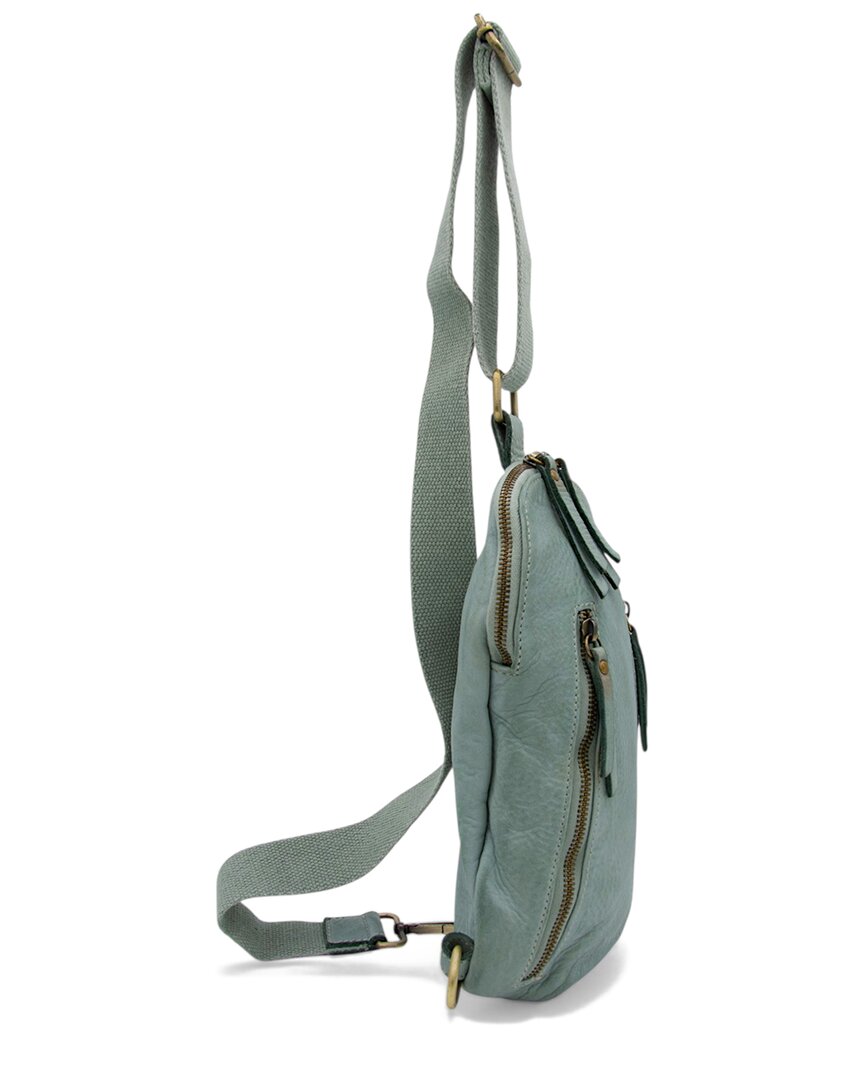Bolsa Nova | Unisex | Logan Leather Sling Bag | Pistachio