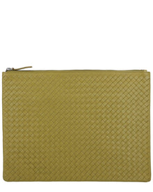 Dragon Diffusion | Womens | A4 Leather Pochette | Green