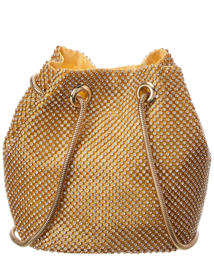 Rene Ruiz | Womens | Allover Crystal Bucket Bag | Gold