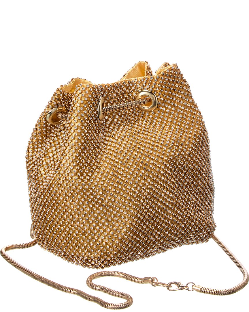 Rene Ruiz | Womens | Allover Crystal Bucket Bag | Gold