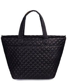 MZ Wallace | Womens | Large Metro Leather Tote Deluxe | Black