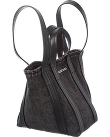 Balenciaga | Womens | Ever 2.0 N/S XS Denim & Leather Tote | Black