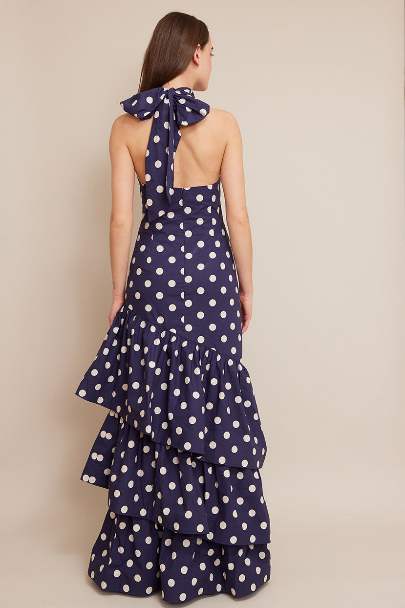 Perla Dress | Classic Navy Dot