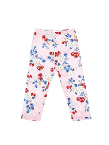 Girls | Cherry Print Leggings | FairyTale Pink
