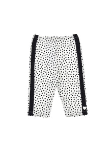 Girls | Polka Dot Cycling-Style Leggings | White/Black