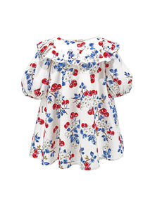 Girls | High-Waisted Poplin Dress | White