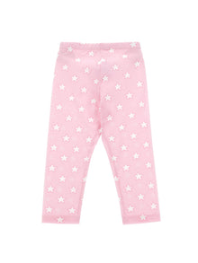 Girls | Stars Jersey Leggings | FairyTale Pink