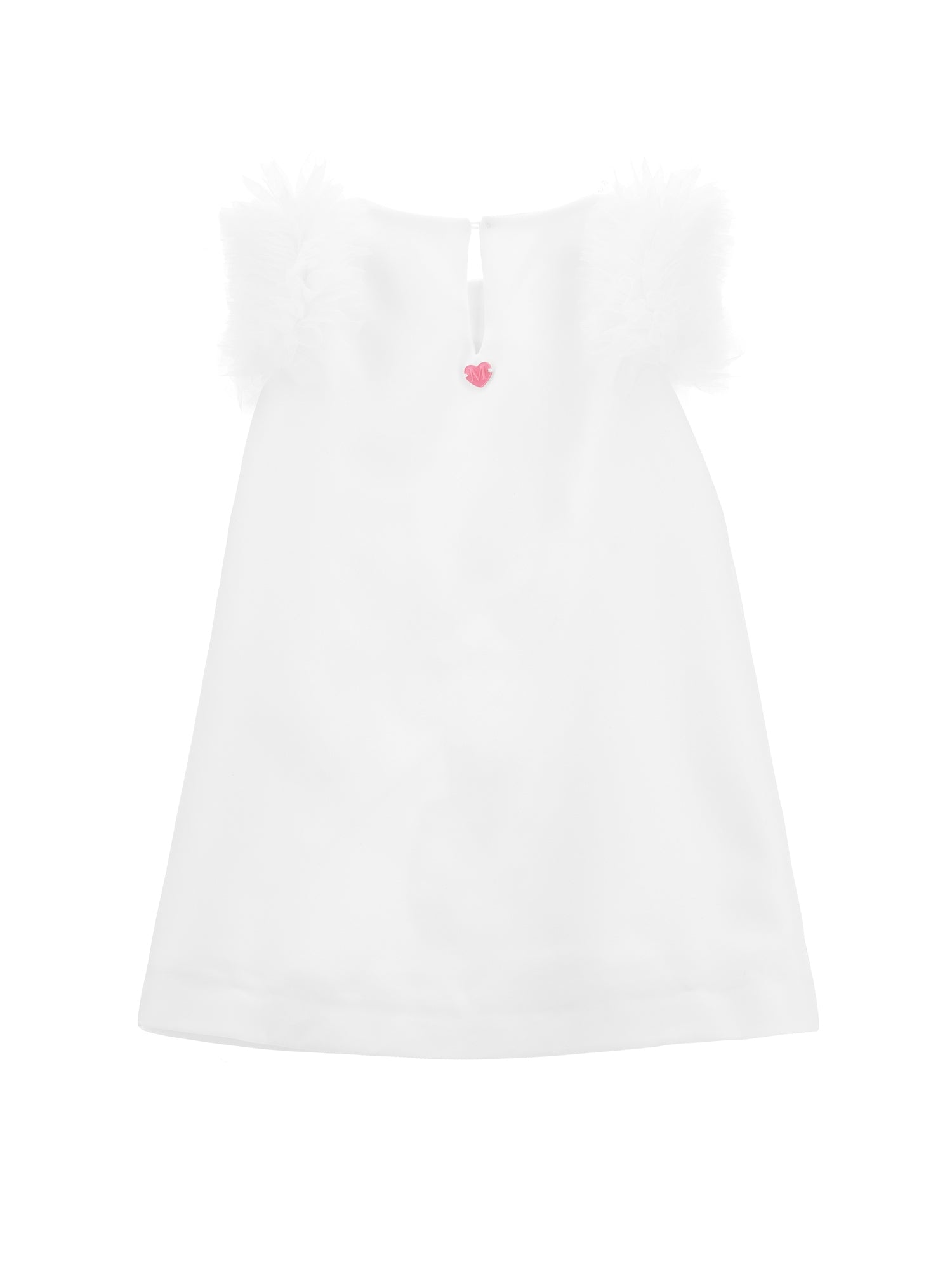 Girls | Minnie Crepe Dress | White/FairyTale Pink
