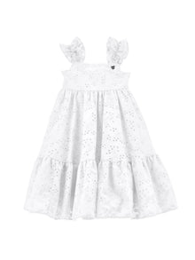 Girls | Broderie Anglaise Lace Sundress | White