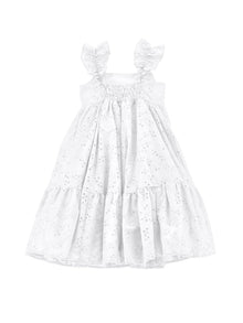 Girls | Broderie Anglaise Lace Sundress | White