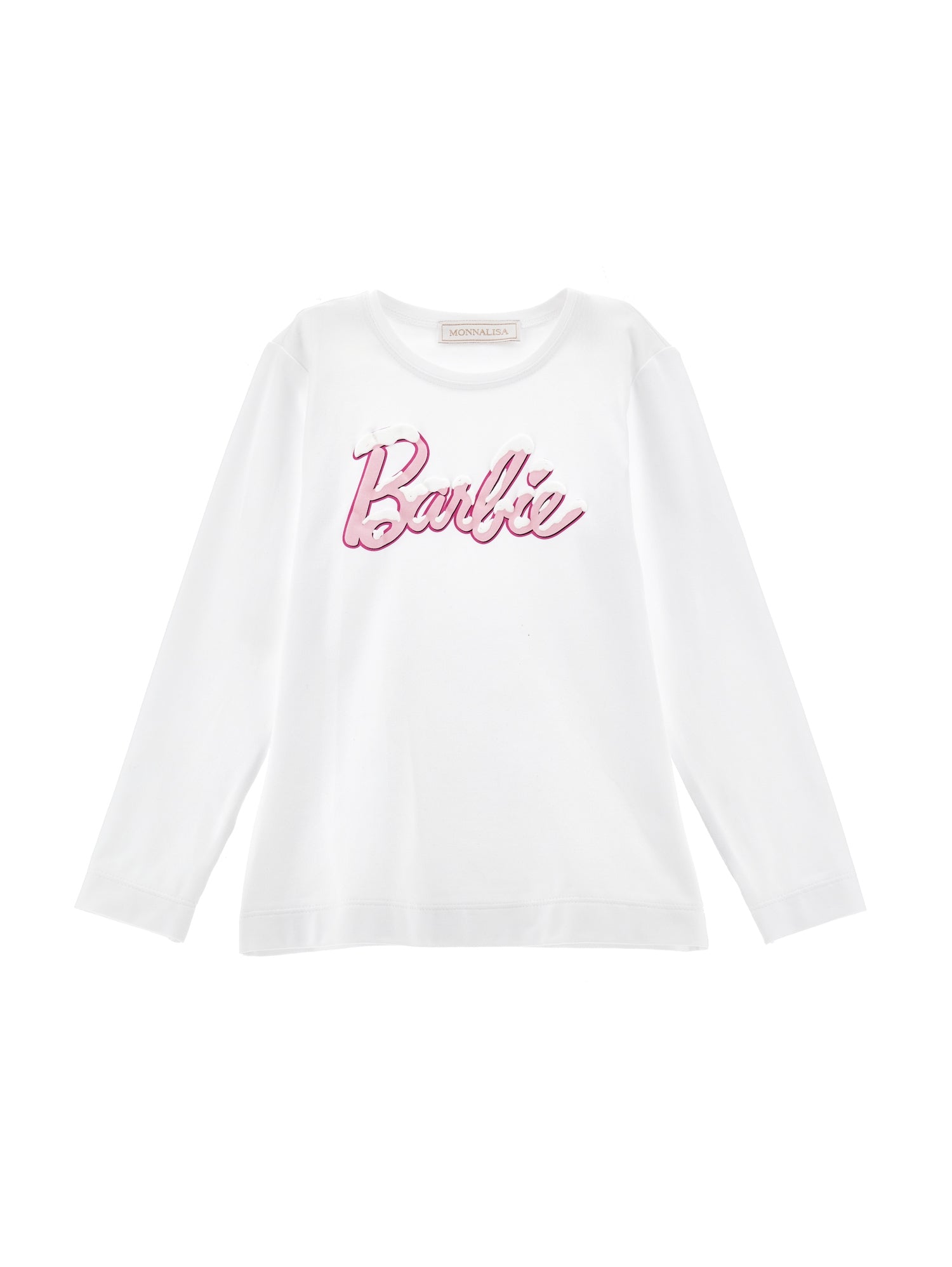 Girls | Barbie Jersey Cotton T-Shirt With Logo | Cream