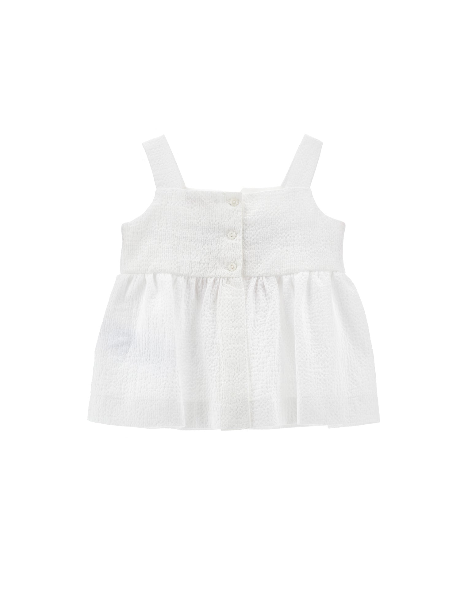Girls | Seersucker Top With Maxi Bow | White/Red