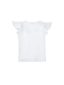 Girls | Alice T-Shirt With Flounced Sleeves | White