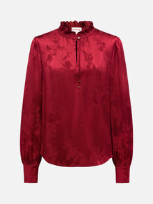 Silk Printed Shirt | Wine Red