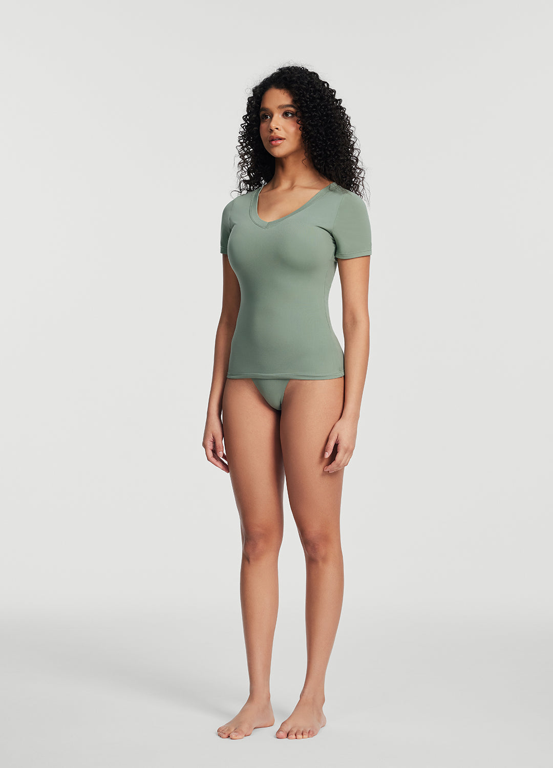 V-Neck T-shirt | Sage Green