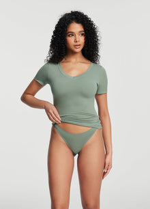 Seamless Thong Panty | Sage Green