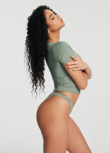 Seamless Thong Panty | Sage Green
