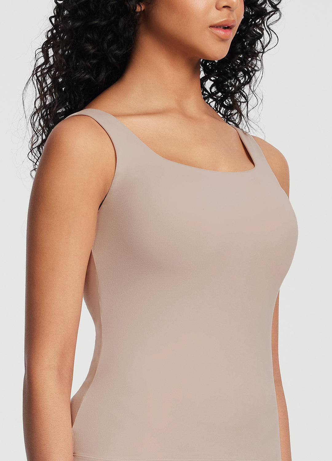 Square Neck Tank Top | Oat Milk