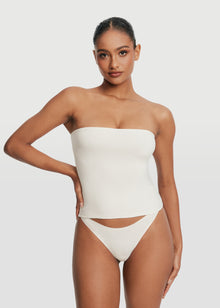 Seamless Full-Length Tube Top | White