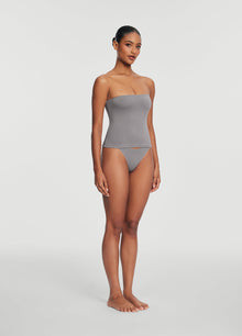 Seamless Full-Length Tube Top | Cool Gray