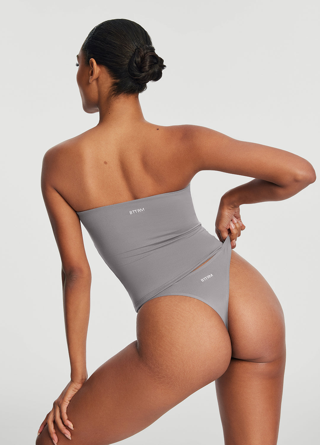Seamless Full-Length Tube Top | Cool Gray