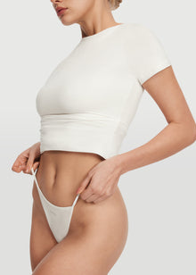 Essential String Thong | White