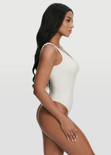 Scoop Back Bodysuit | White