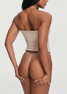 Essential String Thong | Oat Milk