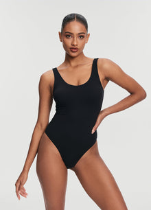 Scoop Back Bodysuit | Black