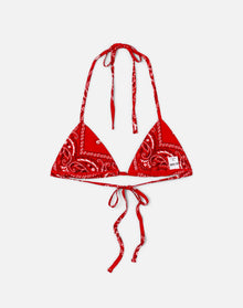 Womens | Upcycled Lola Tie Top | Red Bandana