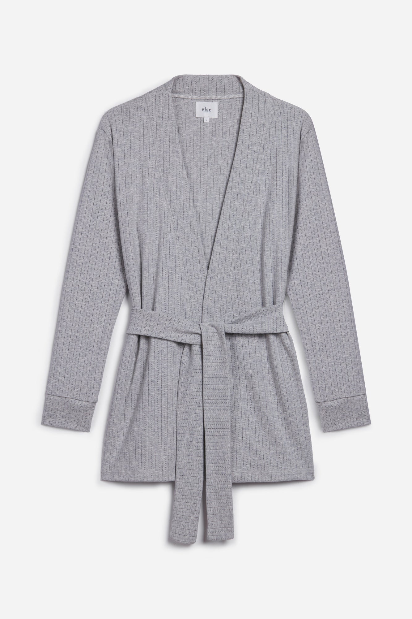 Pointelle Lounge Robe | Heather Grey