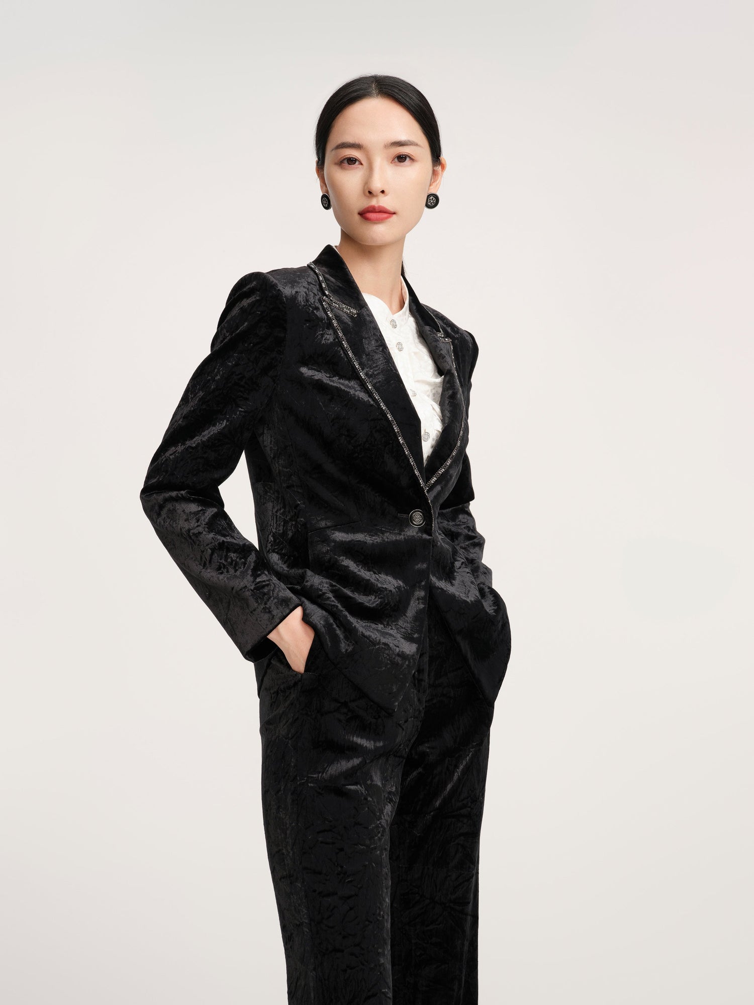Velvet Blazer | Black