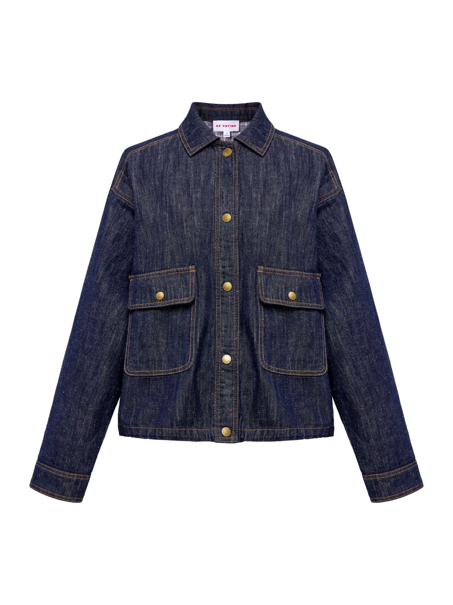 Cropped Denim Jacket | Navy