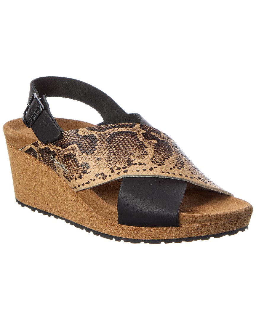 Birkenstock | Womens | Papillio by Samira Narrow Leather Wedge Sandal | Black