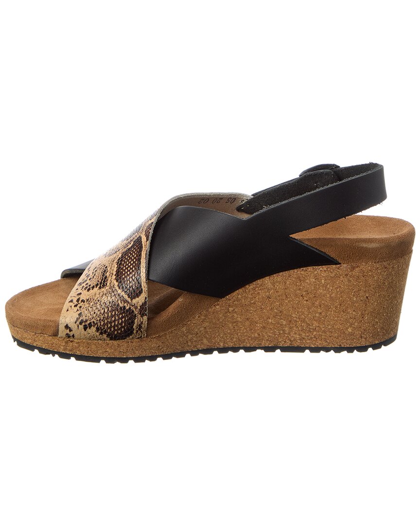 Birkenstock | Womens | Papillio by Samira Narrow Leather Wedge Sandal | Black