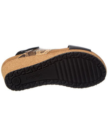 Birkenstock | Womens | Papillio by Samira Narrow Leather Wedge Sandal | Black
