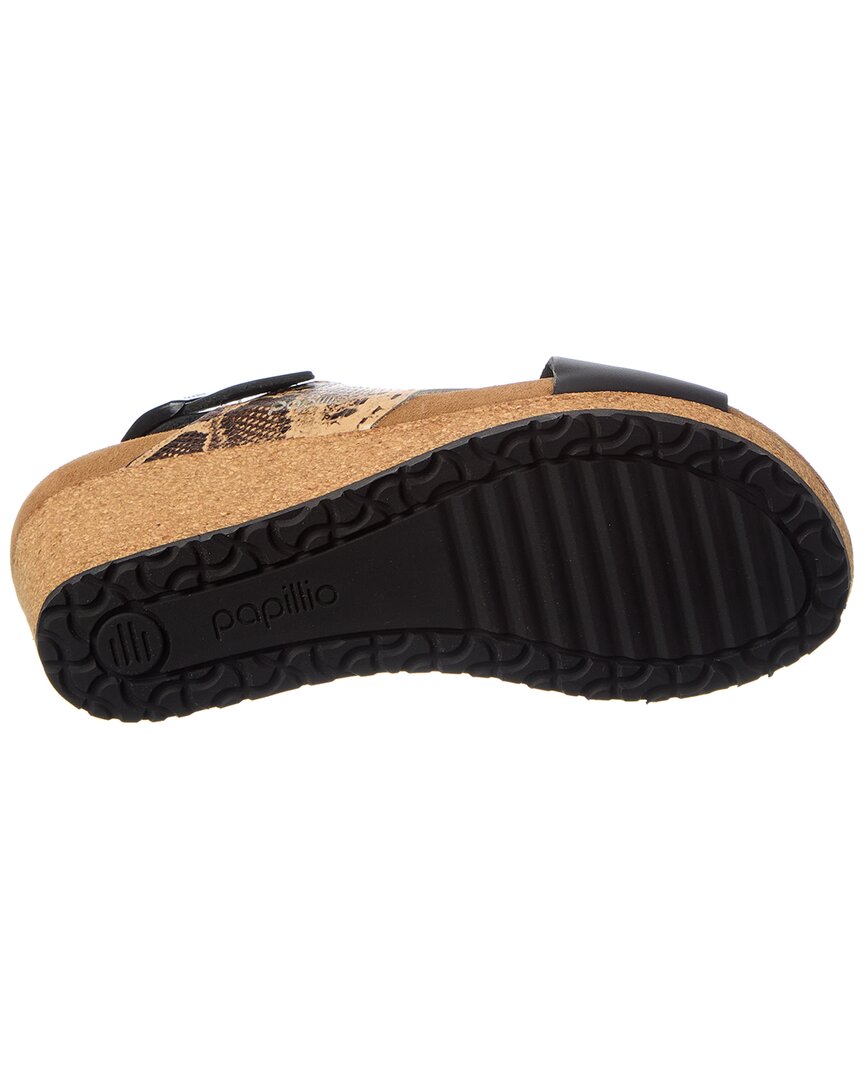 Birkenstock | Womens | Papillio by Samira Narrow Leather Wedge Sandal | Black