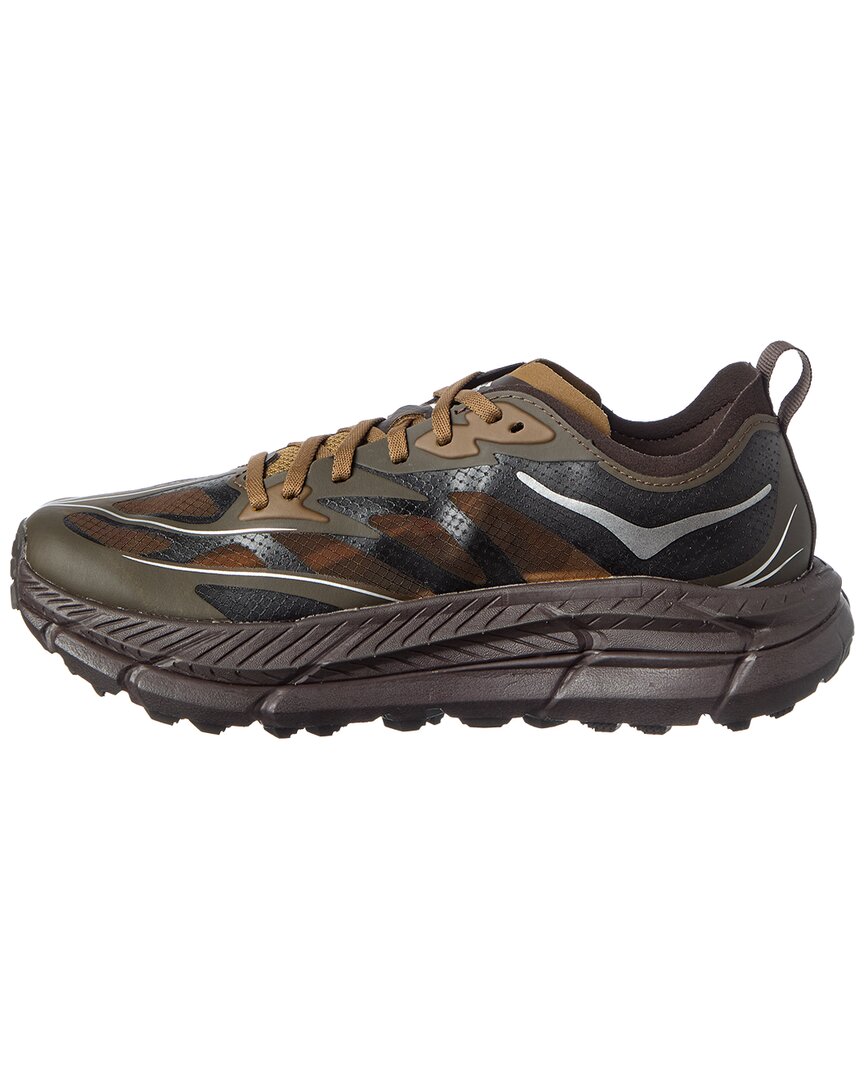 Hoka | Womens | U Mafate Speed 4 Lite Leather & Mesh Sneaker | Brown