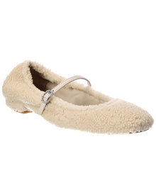 Stuart Weitzman | Womens | Lennox Shearling Flat | Brown